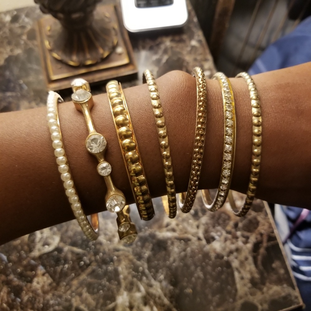 bangles gold in color